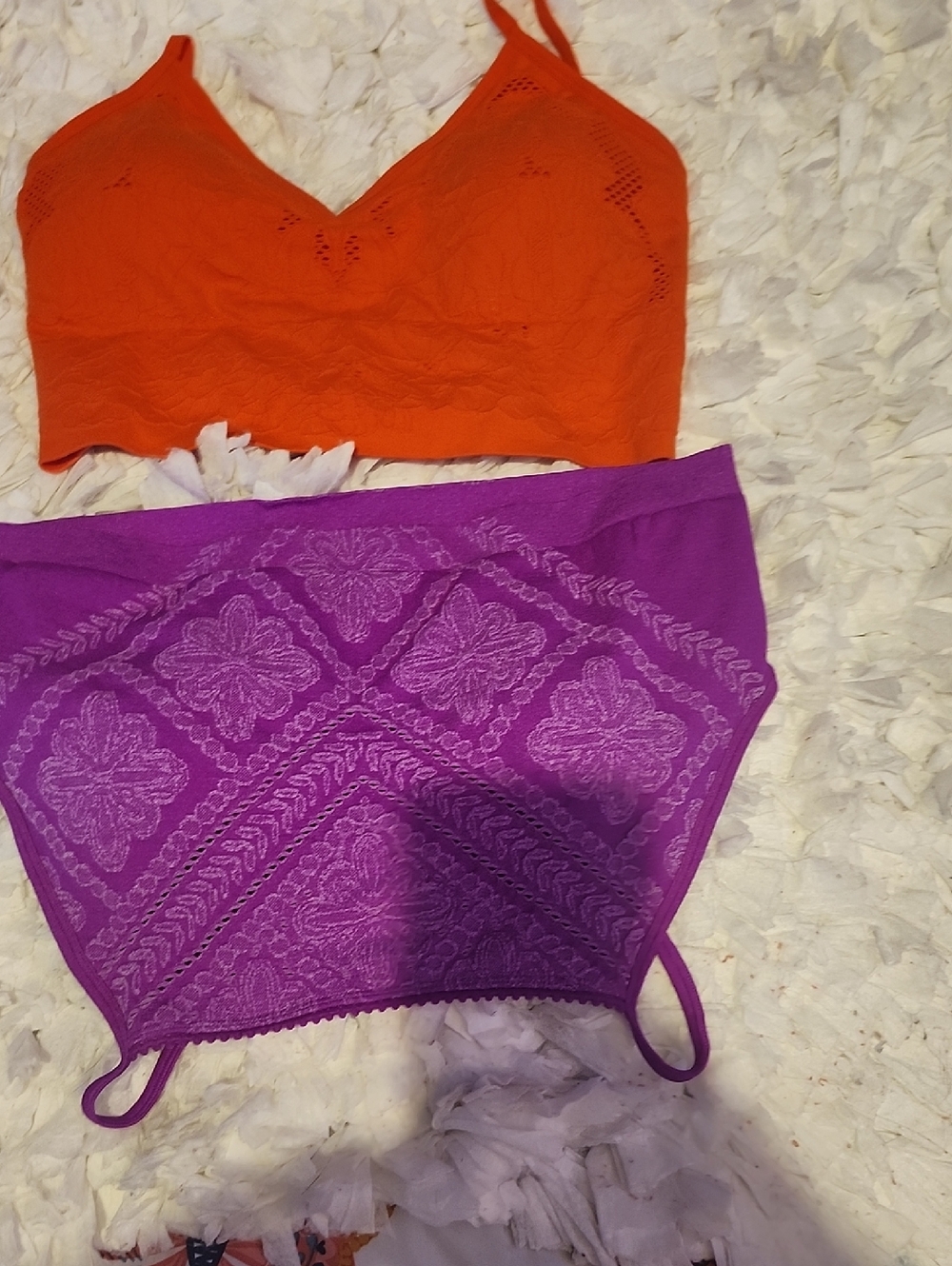 No Boundaries Orange Lace Bralette